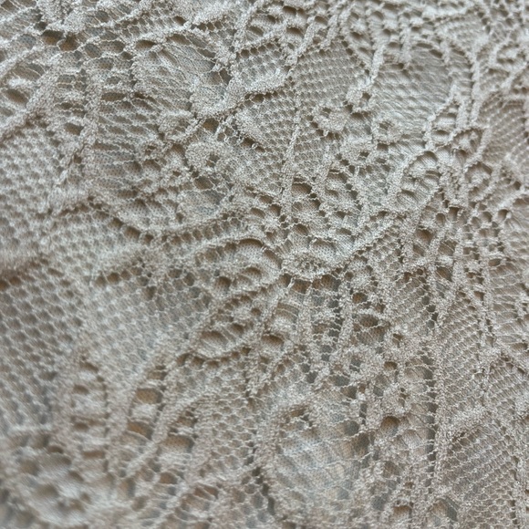 Lace Off-white fitted mini skirt Small Zara - Picture 4 of 16